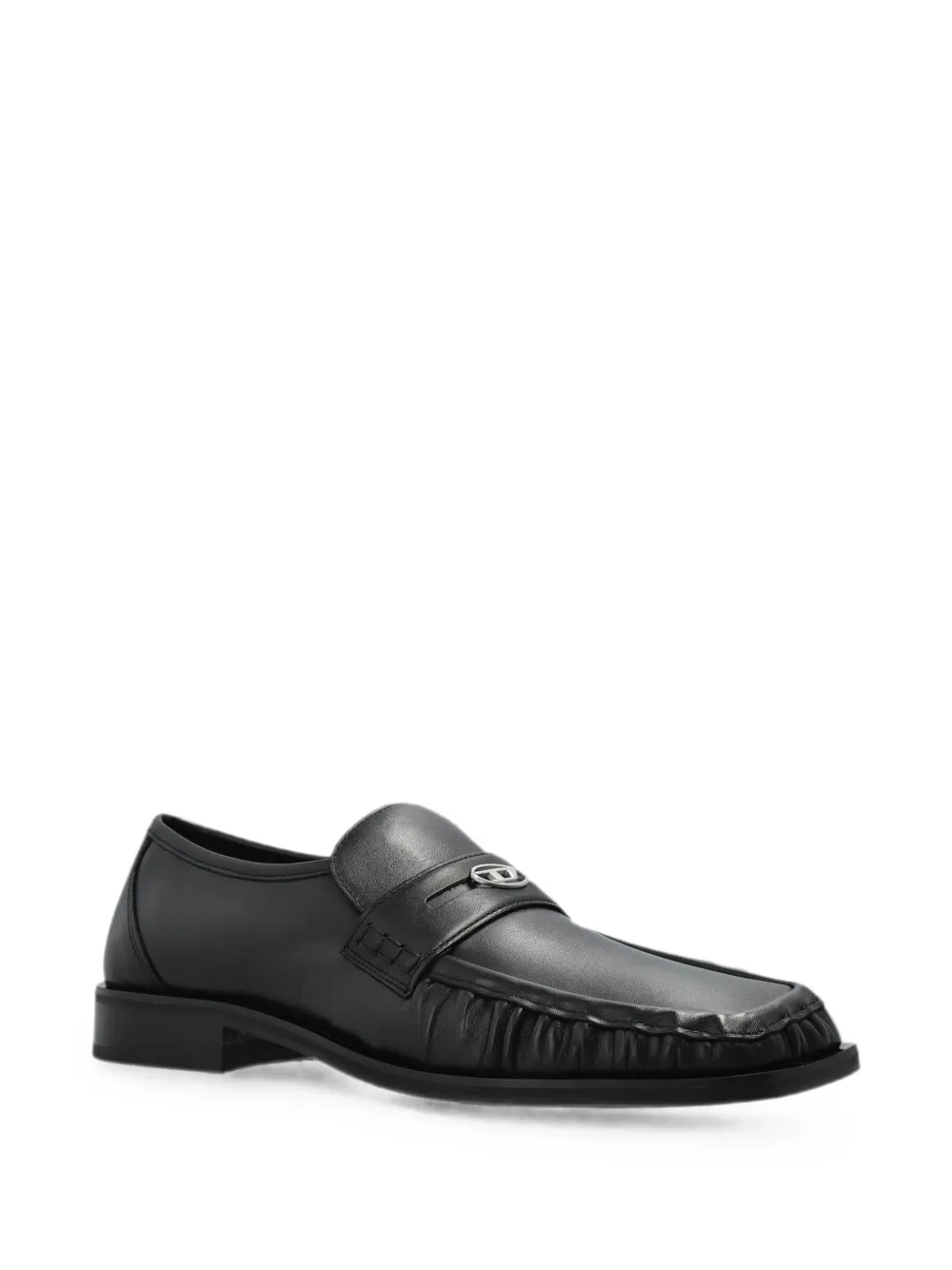 Diesel D Amber leather loafers Zwart