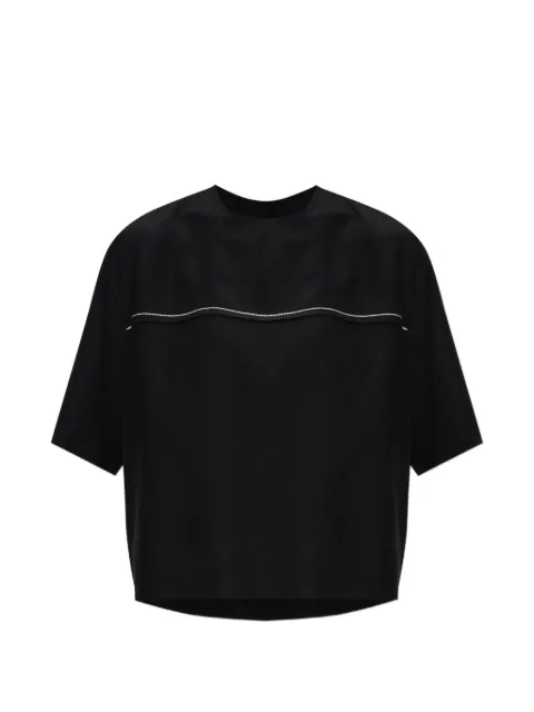 Marni contrast-stitch silk T-shirt