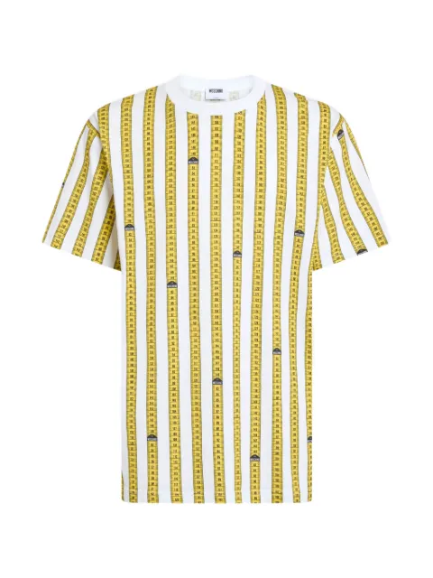 Moschino 테이프 메저 프린트 티셔츠
