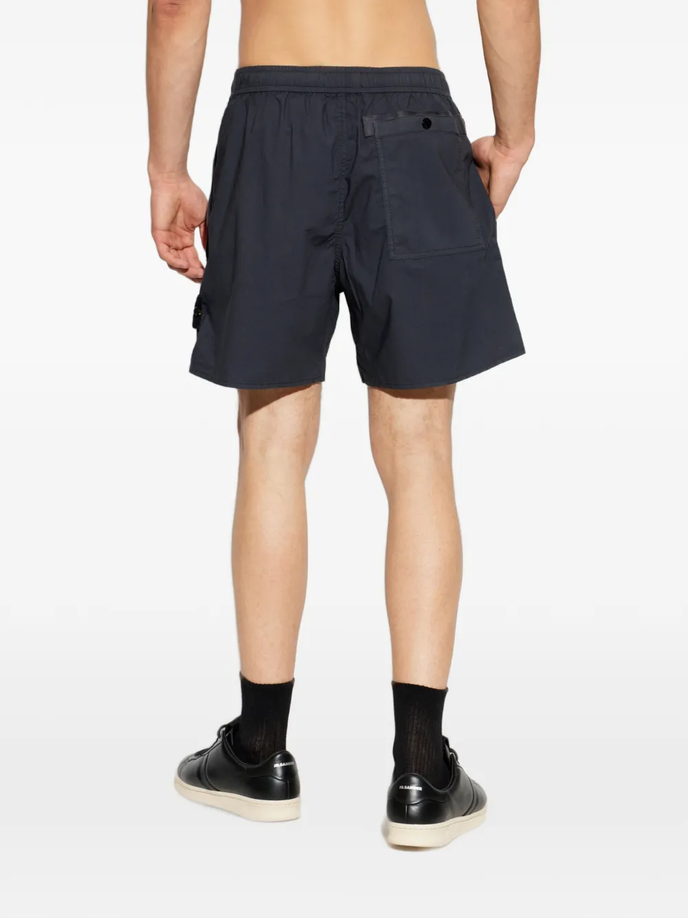 Stone Island Shorts met logopatch Blauw