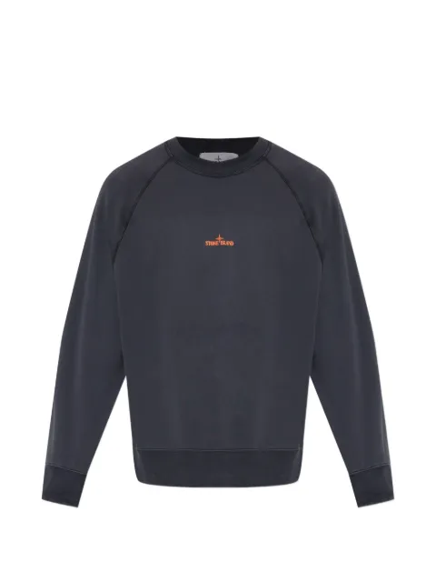 Stone Island logo-print raglan-sleeve sweater