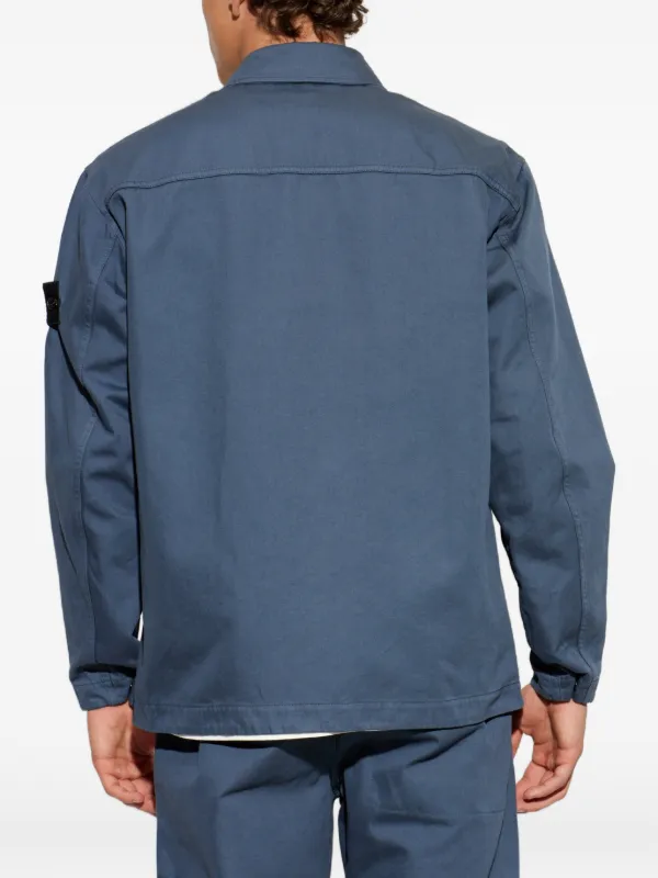 Stone Island ブロークンツイル オーバーシャツ | ブルー | FARFETCH JP