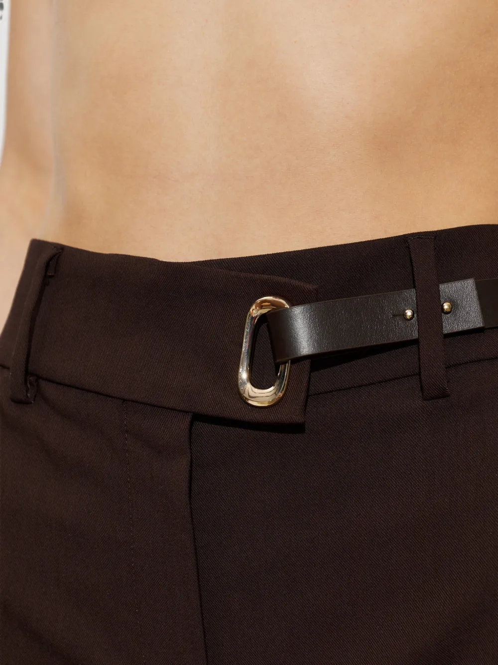 Sportmax Rum broek met ceintuur Bruin