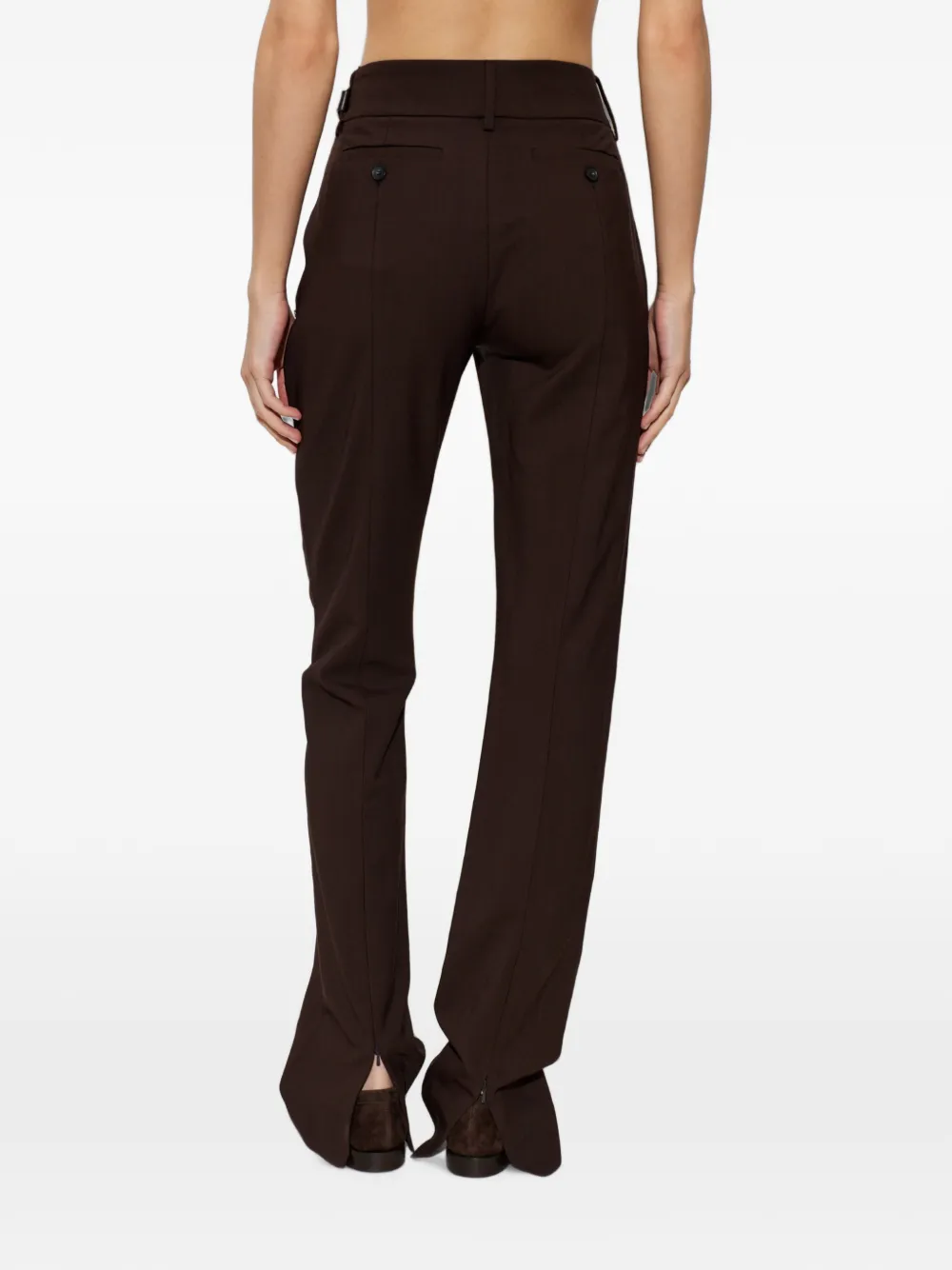 Sportmax Rum broek met ceintuur Bruin