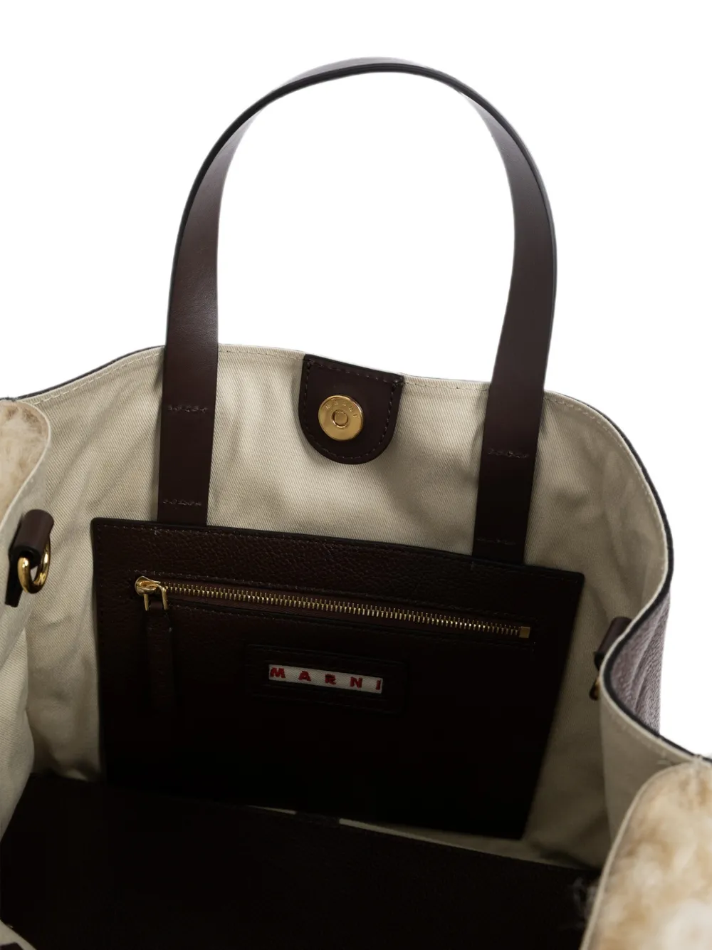Marni Museo Soft lammy shopper Beige