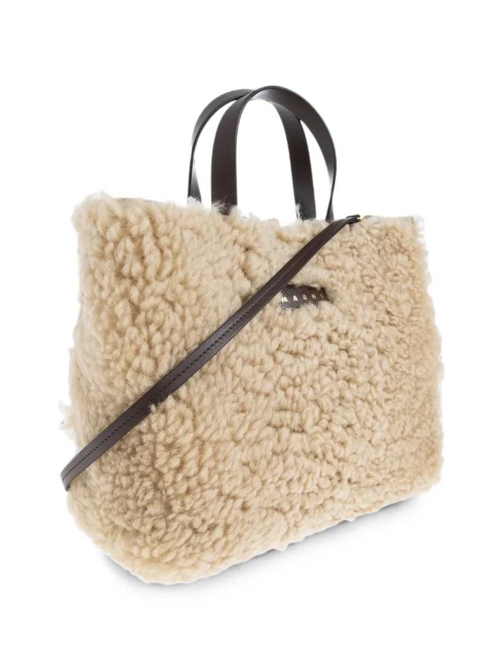 Marni Museo Soft lammy shopper Beige
