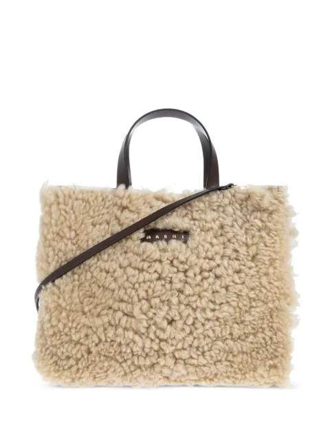 Marni Museo tote i lammeskind