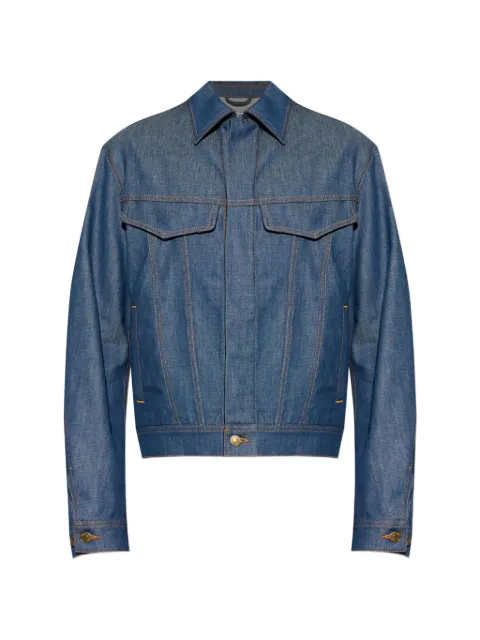 Moschino contrast-stitch denim jacket