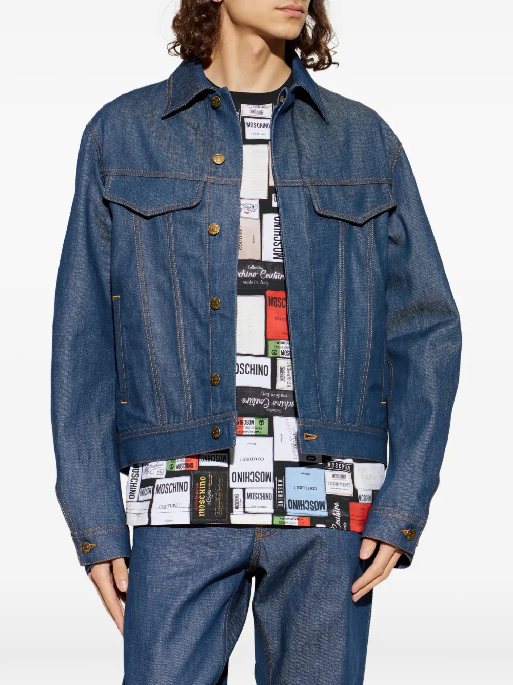 Moschino Denim jack Blauw