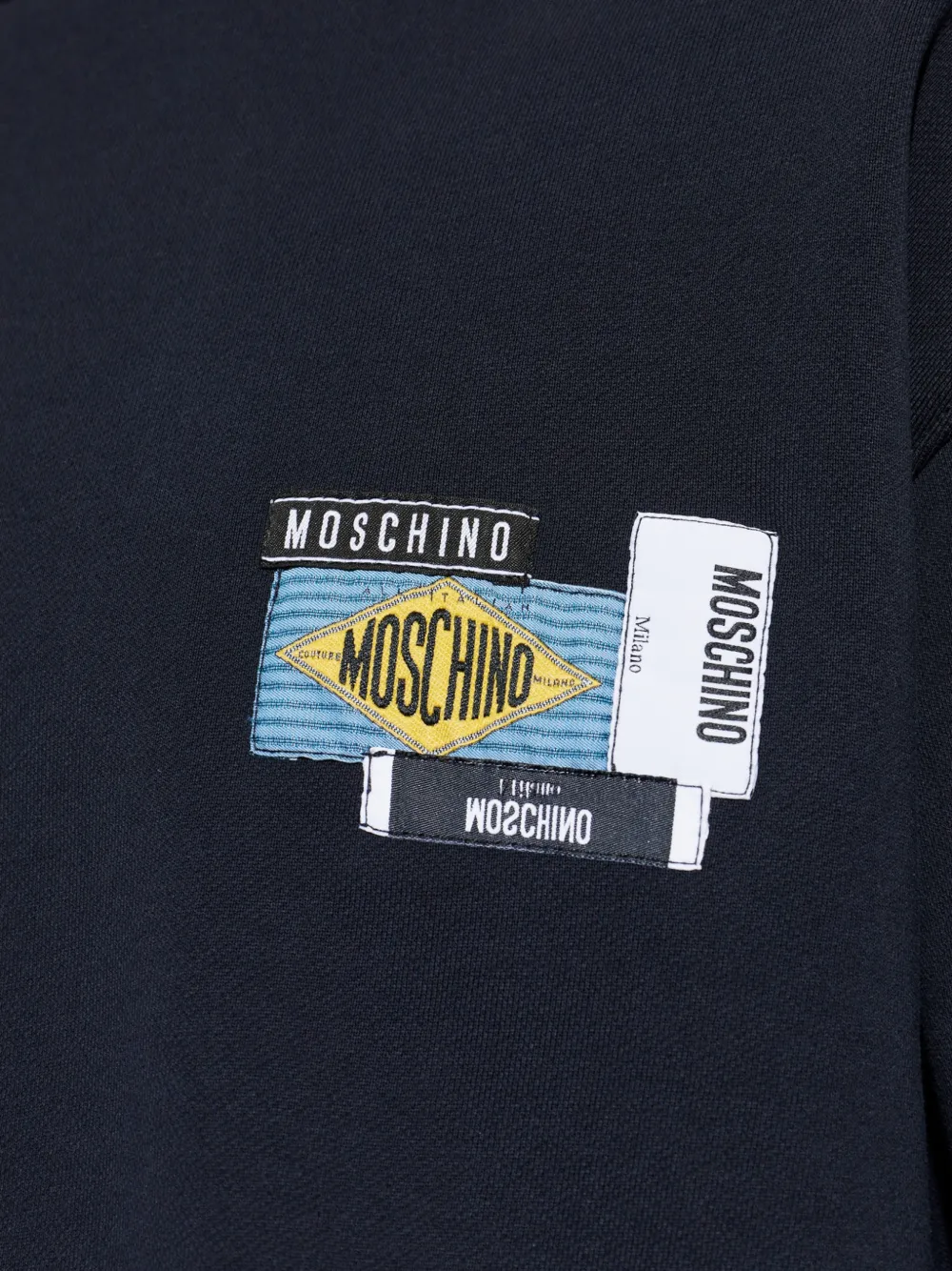 Moschino Sweater met logopatch Blauw