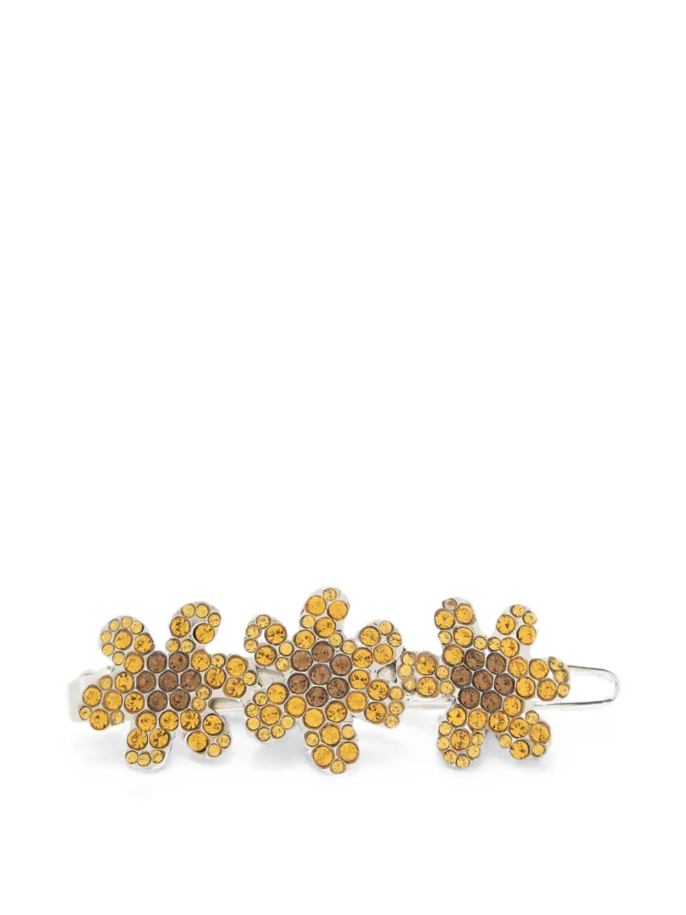 Marni crystal-embellished floral hair clip - Argento