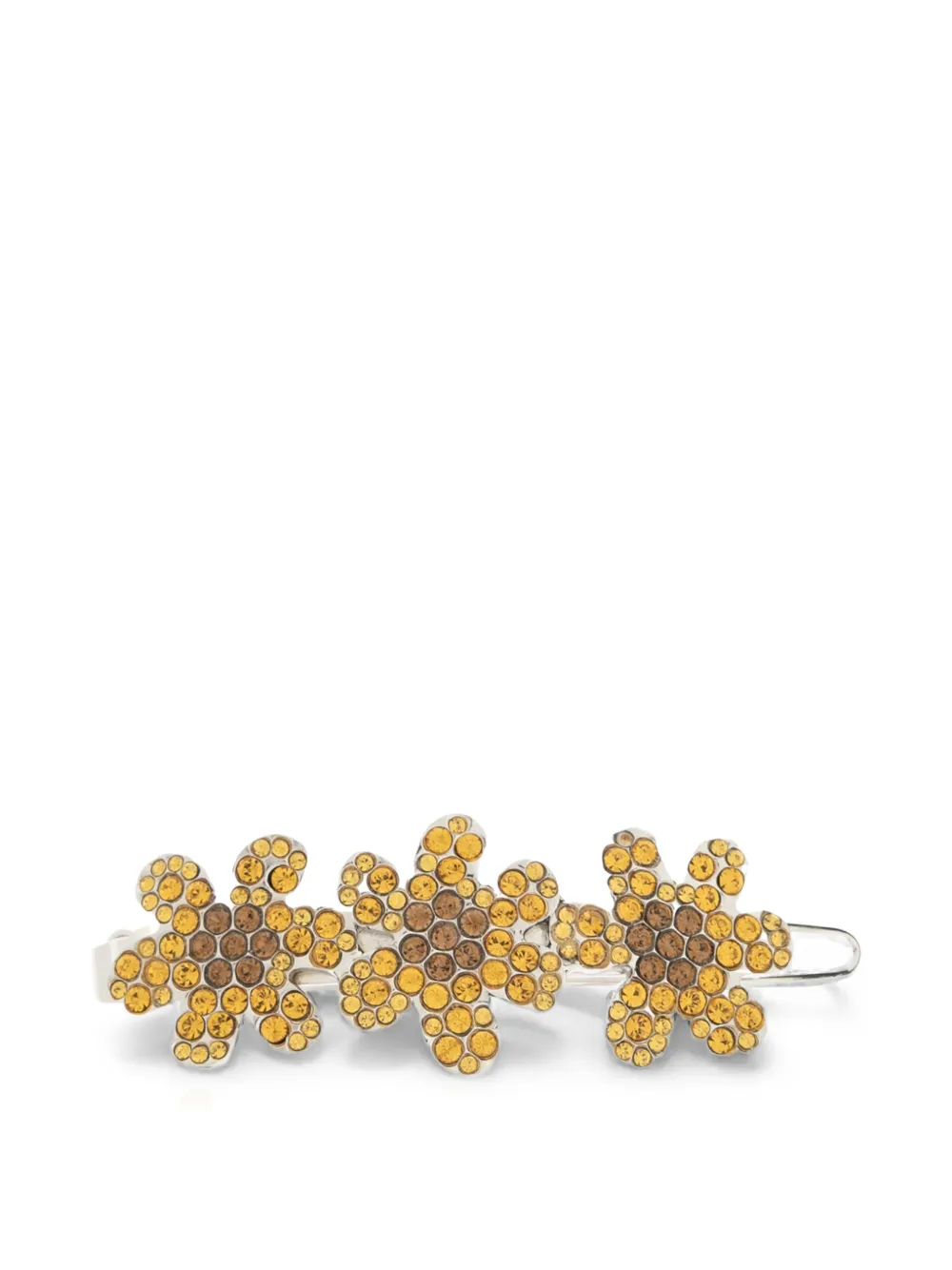 Marni crystal-embellished floral hair clip - Argento