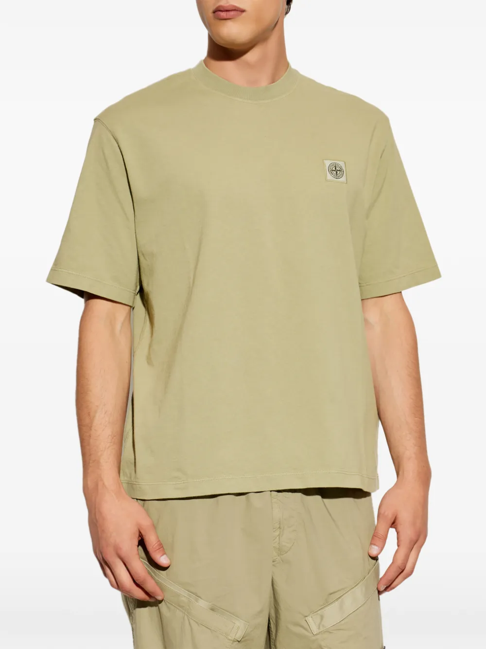 Stone Island T-shirt met logopatch Groen