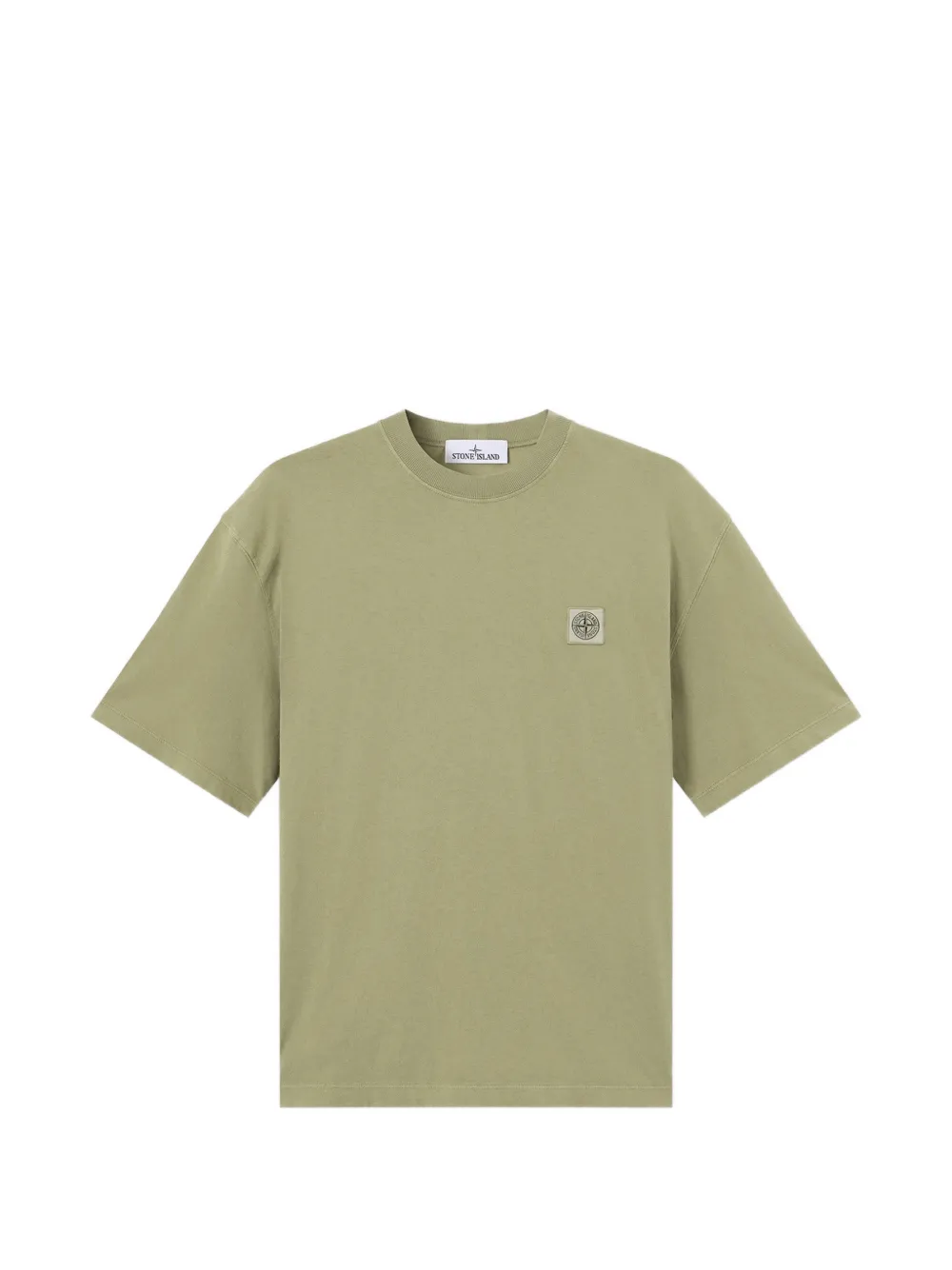 Stone Island 2100030 combed organic cotton jersey T-shirt | Green | Image 1
