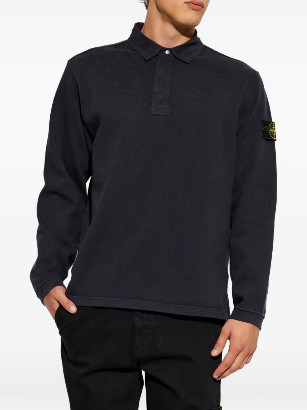 Stone Island Trui met logopatch Blauw
