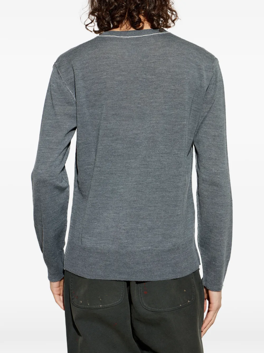 MM6 Maison Margiela Trui met logopatch Grijs