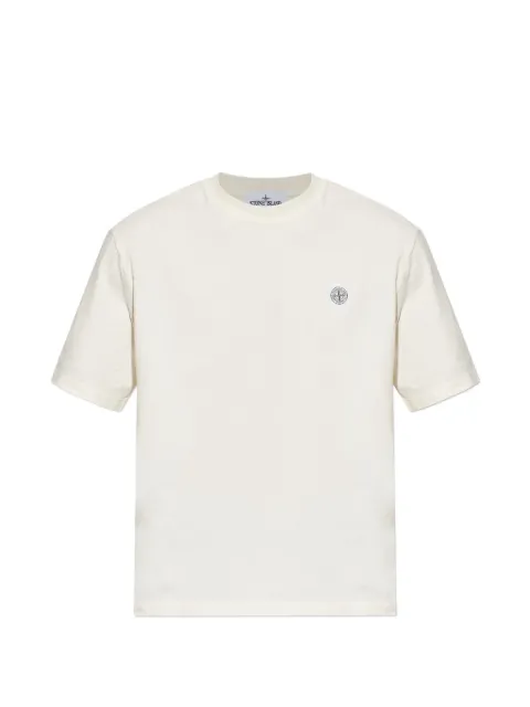 Stone Island Camiseta em malha de algodão penteado