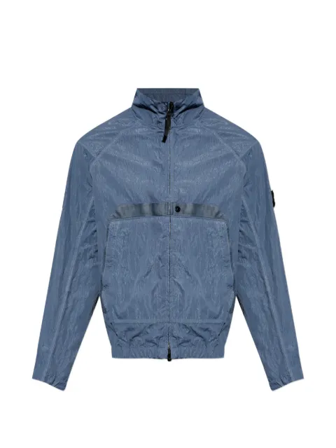 Stone Island logo-patch zip-up jacket