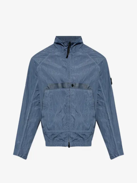 Stone Island logo-patch zip-up jacket