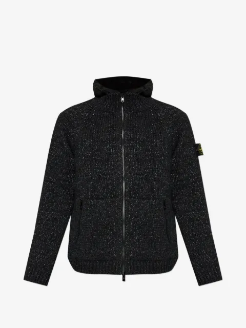 Stone Island chamarra con capucha y parche del logo