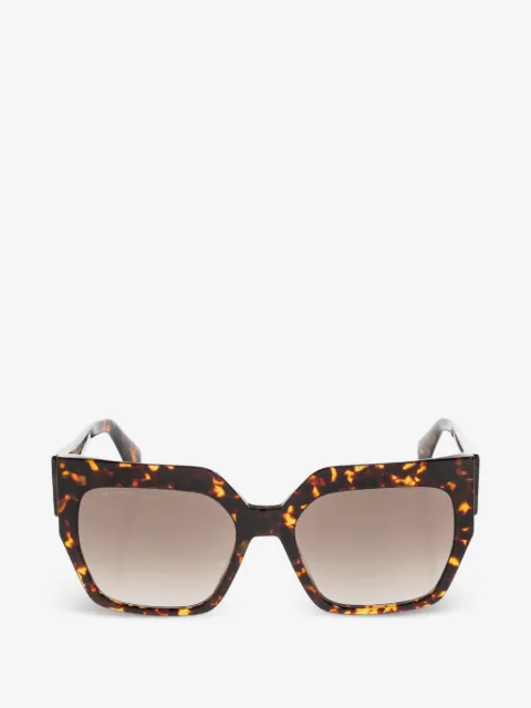 ETRO tortoiseshell-effect geometric-frame sunglasses