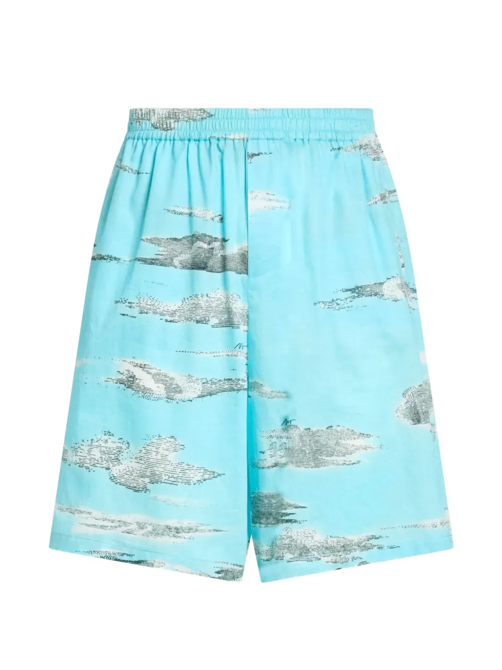 Moschino Shorts met wolkenprint Blauw