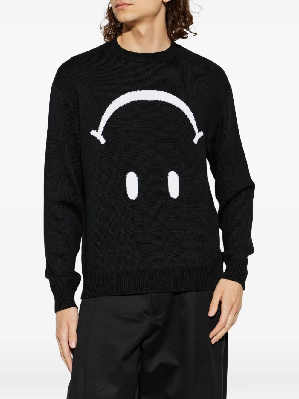 Moschino x Smiley wollen trui Zwart
