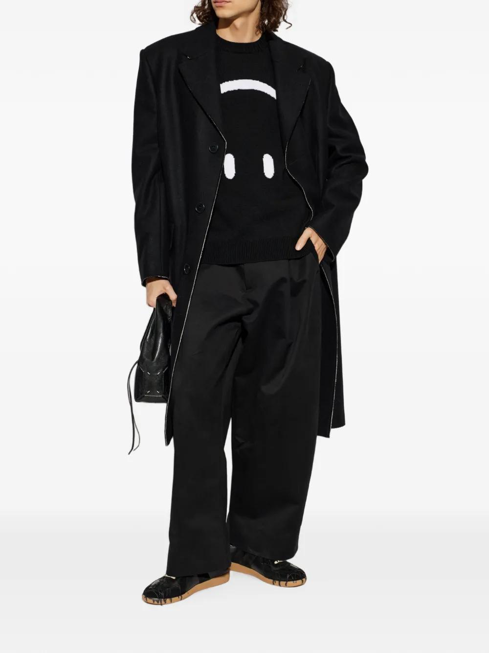 Moschino x Smiley wollen trui Zwart