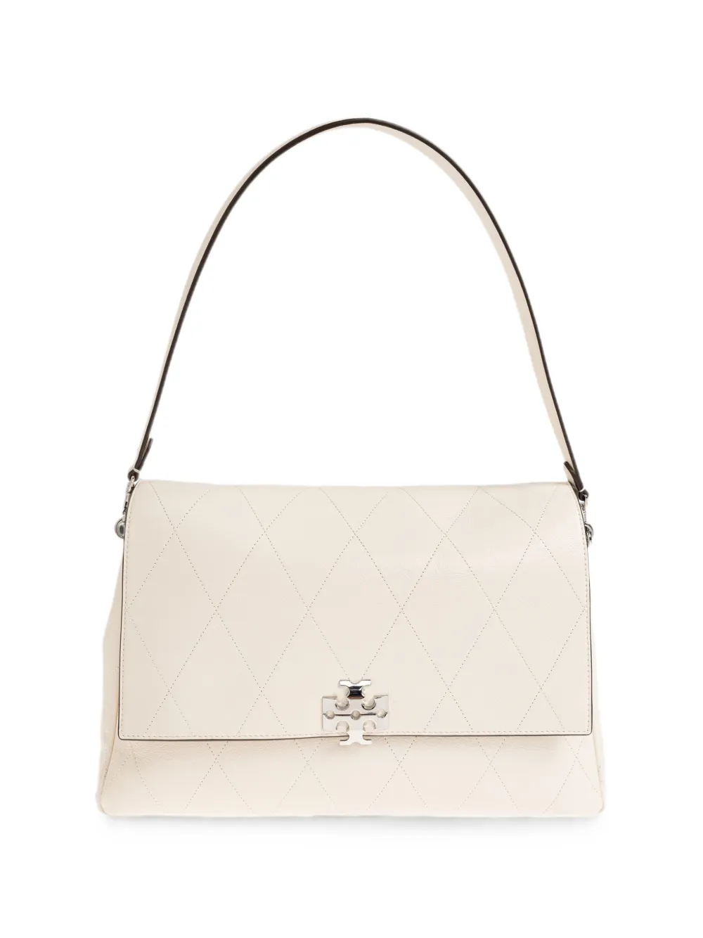 Tory Burch Charlie quilted leather shoulder bag - Nude
