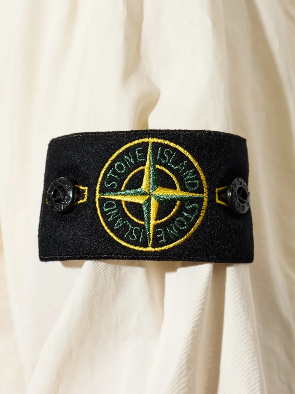 Stone Island 1200003 stretch twill shirtjack van biologisch katoen Beige