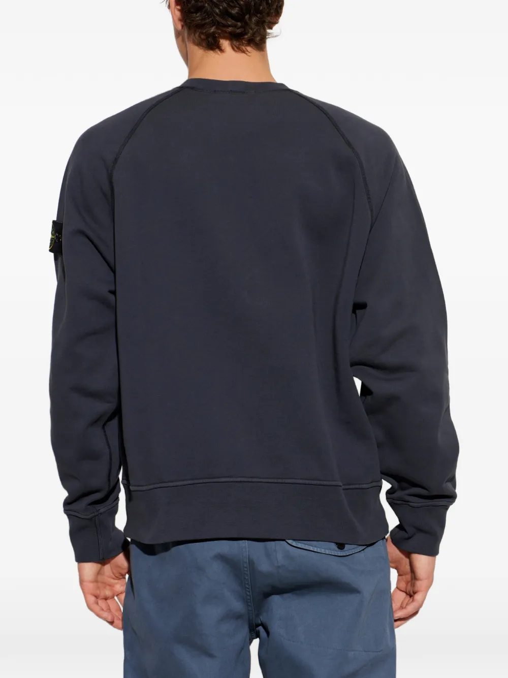 Stone Island Sweater met logopatch Blauw