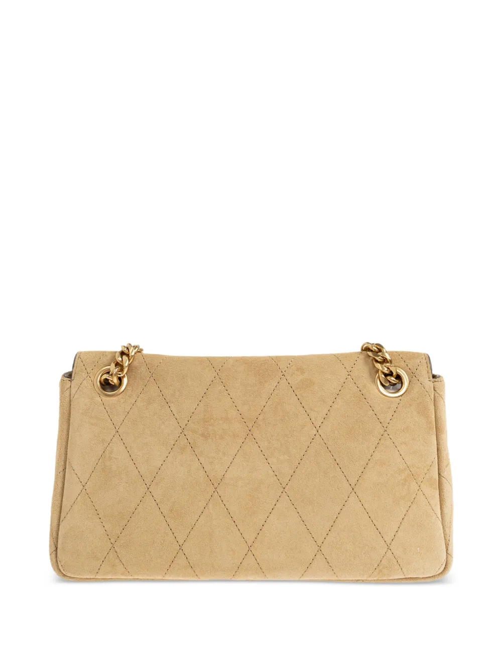 Tory Burch Charlie kleine gewatteerde schoudertas Beige