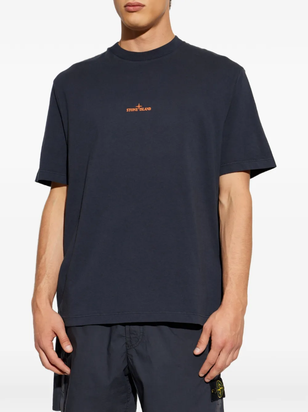 Stone Island 2100001 biologisch katoenen jersey T-shirt Blauw