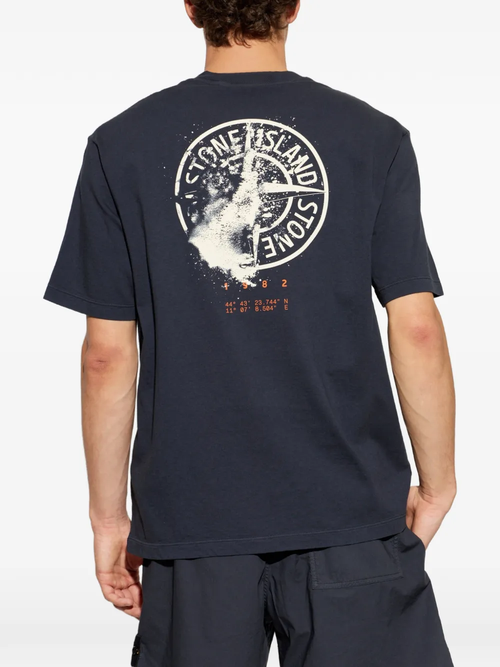 Stone Island 2100001 biologisch katoenen jersey T-shirt Blauw