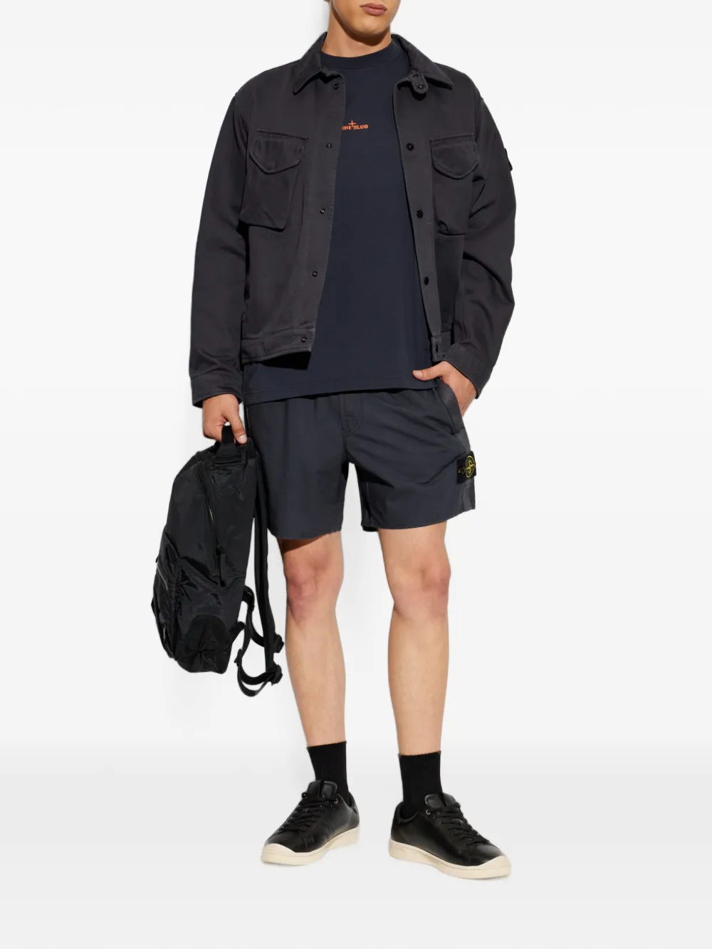 Stone Island 2100001 biologisch katoenen jersey T-shirt Blauw