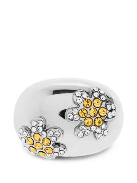 Marni crystal-embellished flower ring