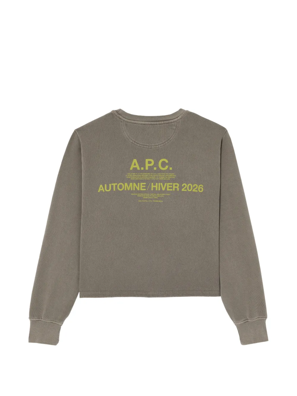 A.P.C. Autumn logo-print cropped sweater - Grigio