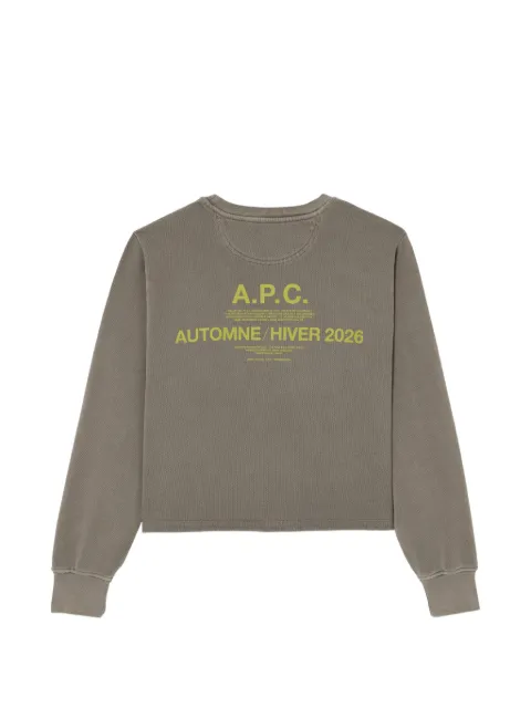 A.P.C. Autumn logo-print cropped sweater
