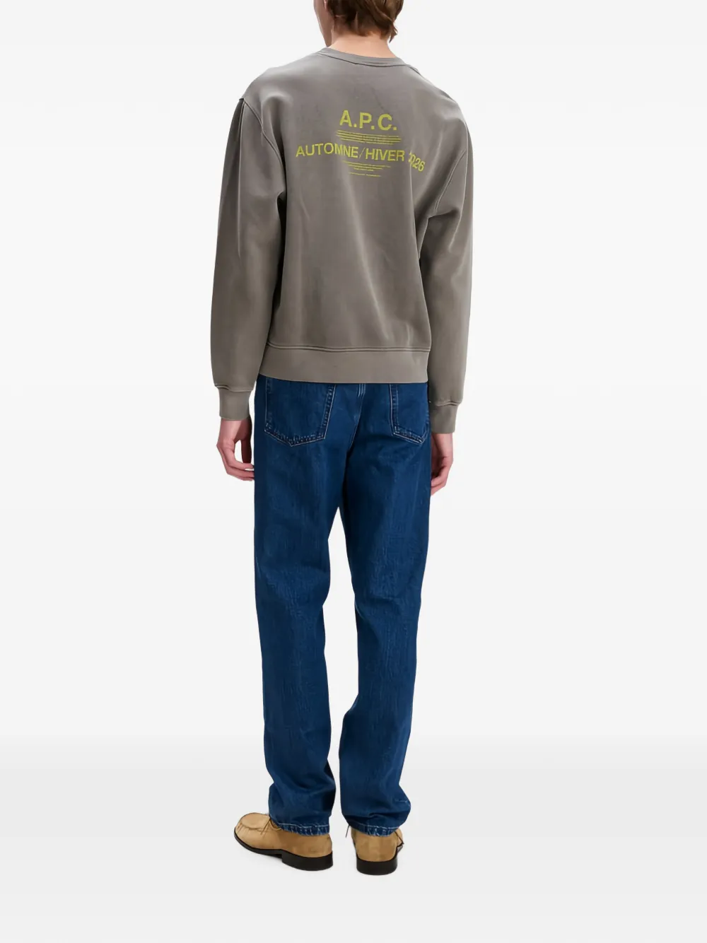 A.P.C. Boxy trui met logo-print Grijs