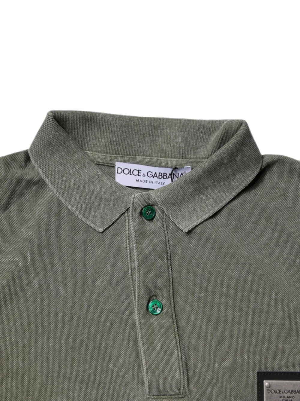 Dolce & Gabbana Poloshirt met logoplakkaat Groen