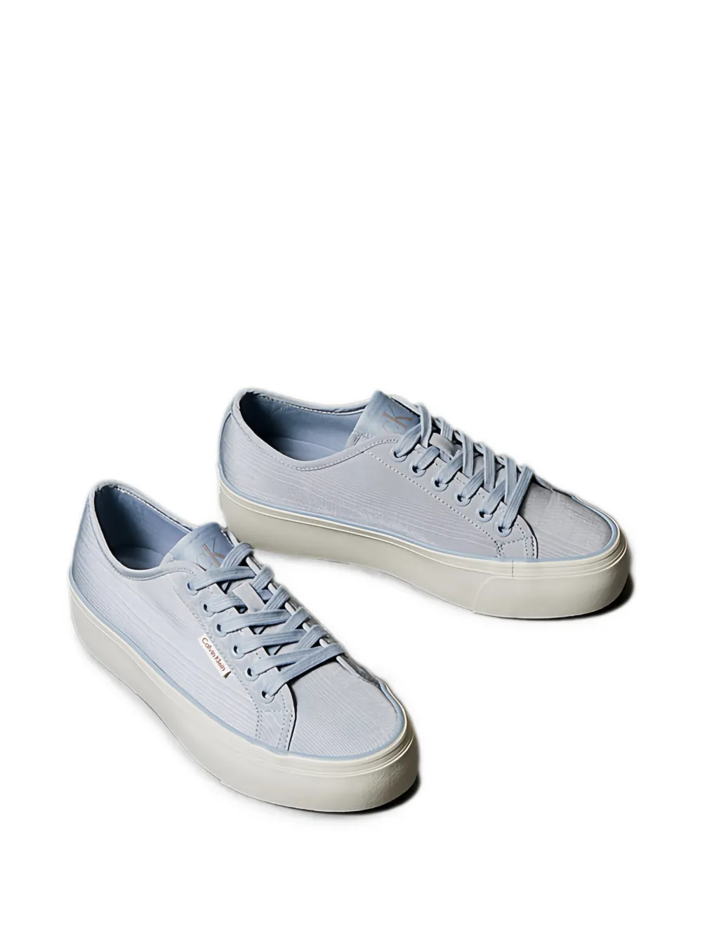 Calvin Klein lace-up platform sneakers Blauw