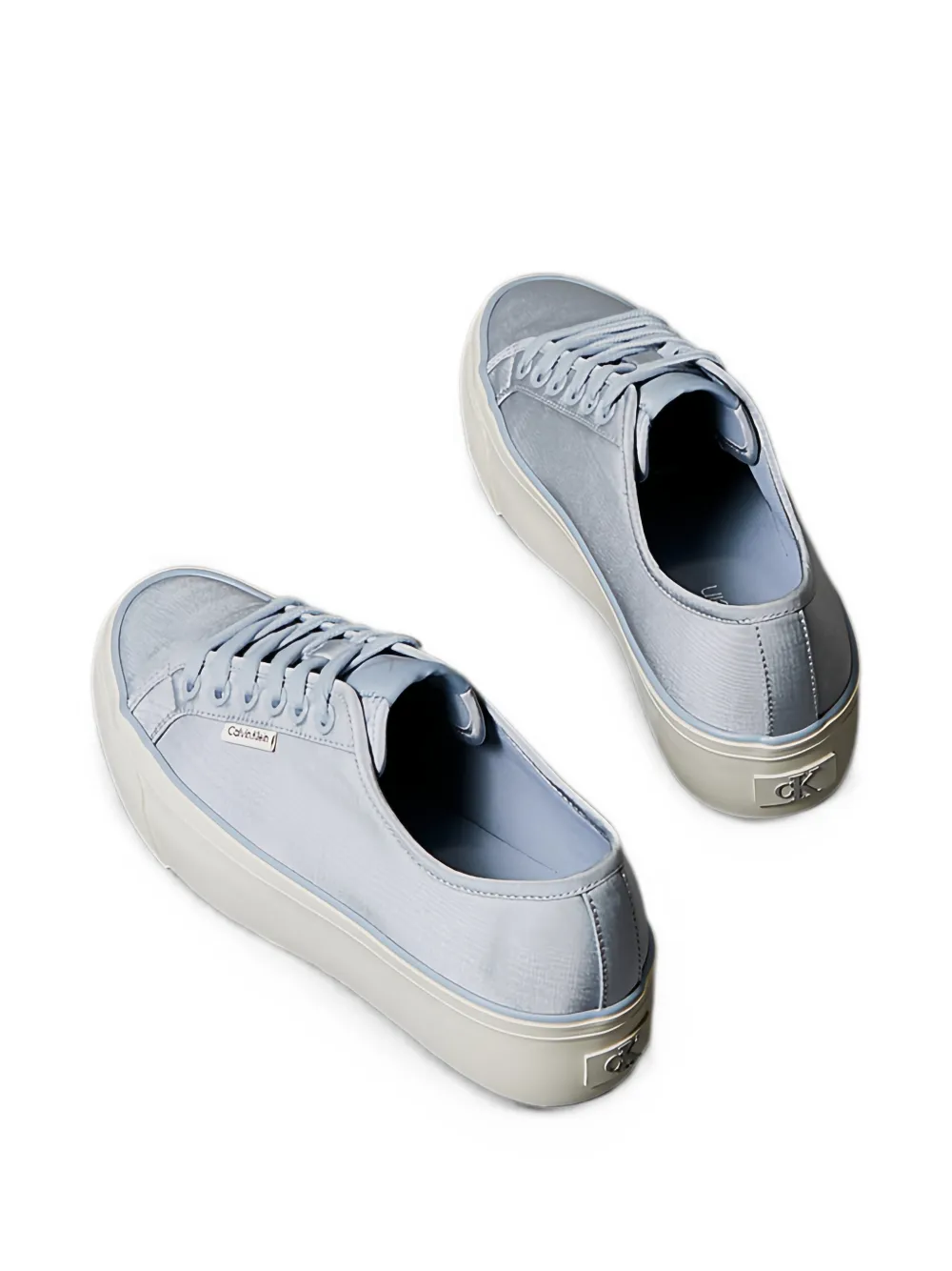 Calvin Klein lace-up platform sneakers Blauw