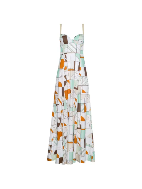 L'Agence Sutton geometric-print maxi dress