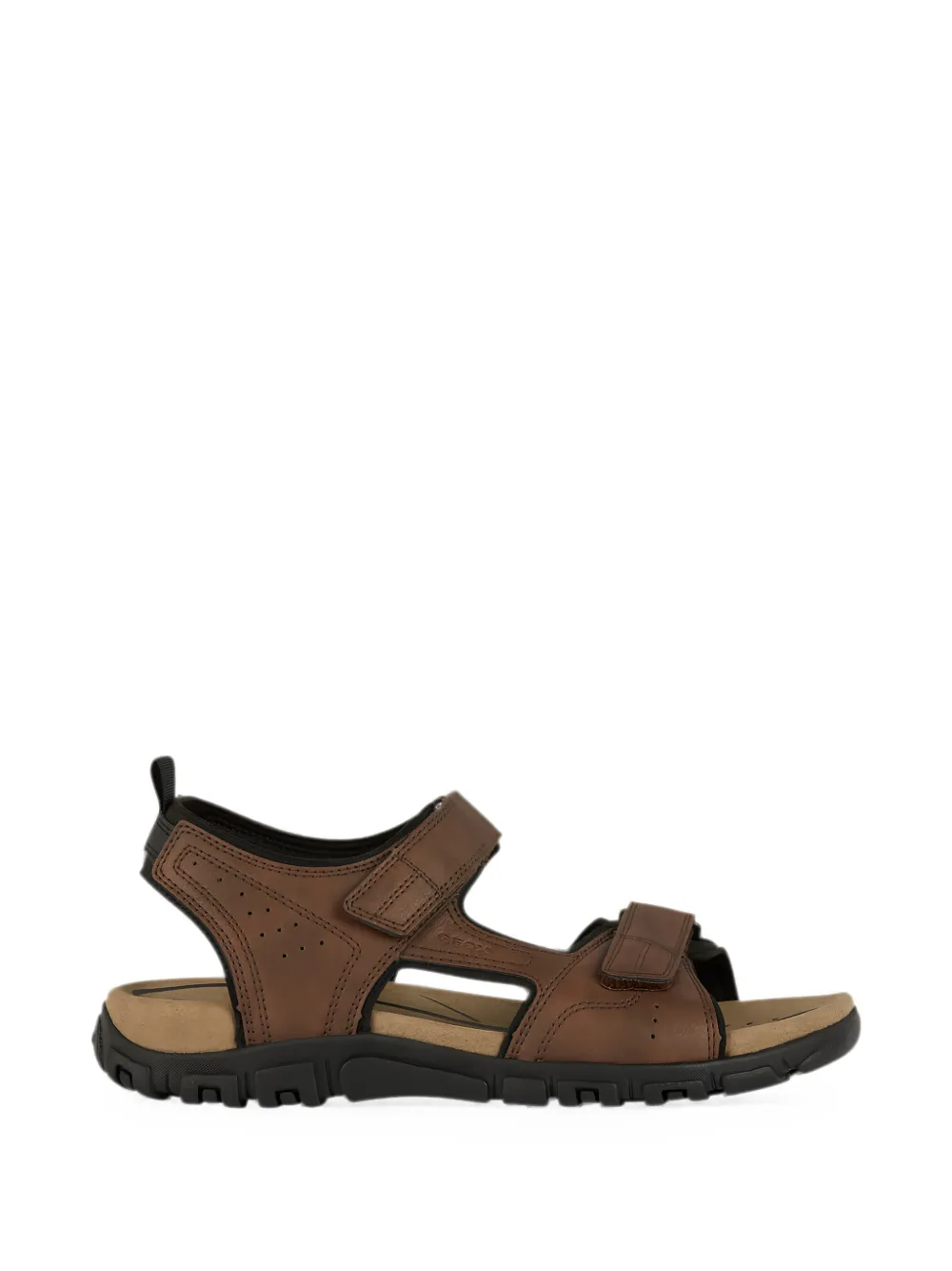 Geox Strada perforated touch-strap sandals - Braun