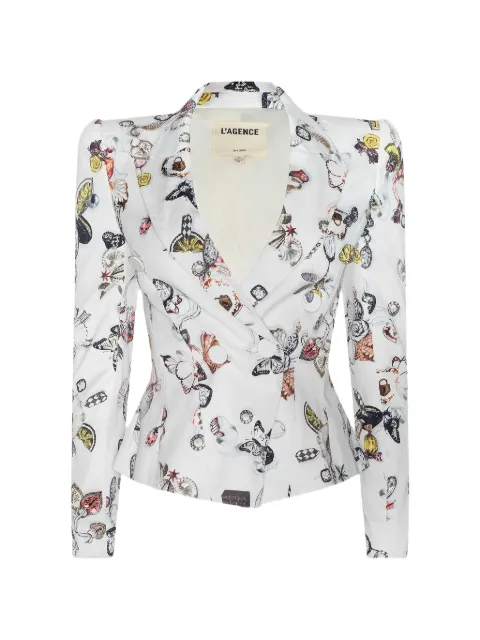 L'Agence Bethany graphic-print structured blazer