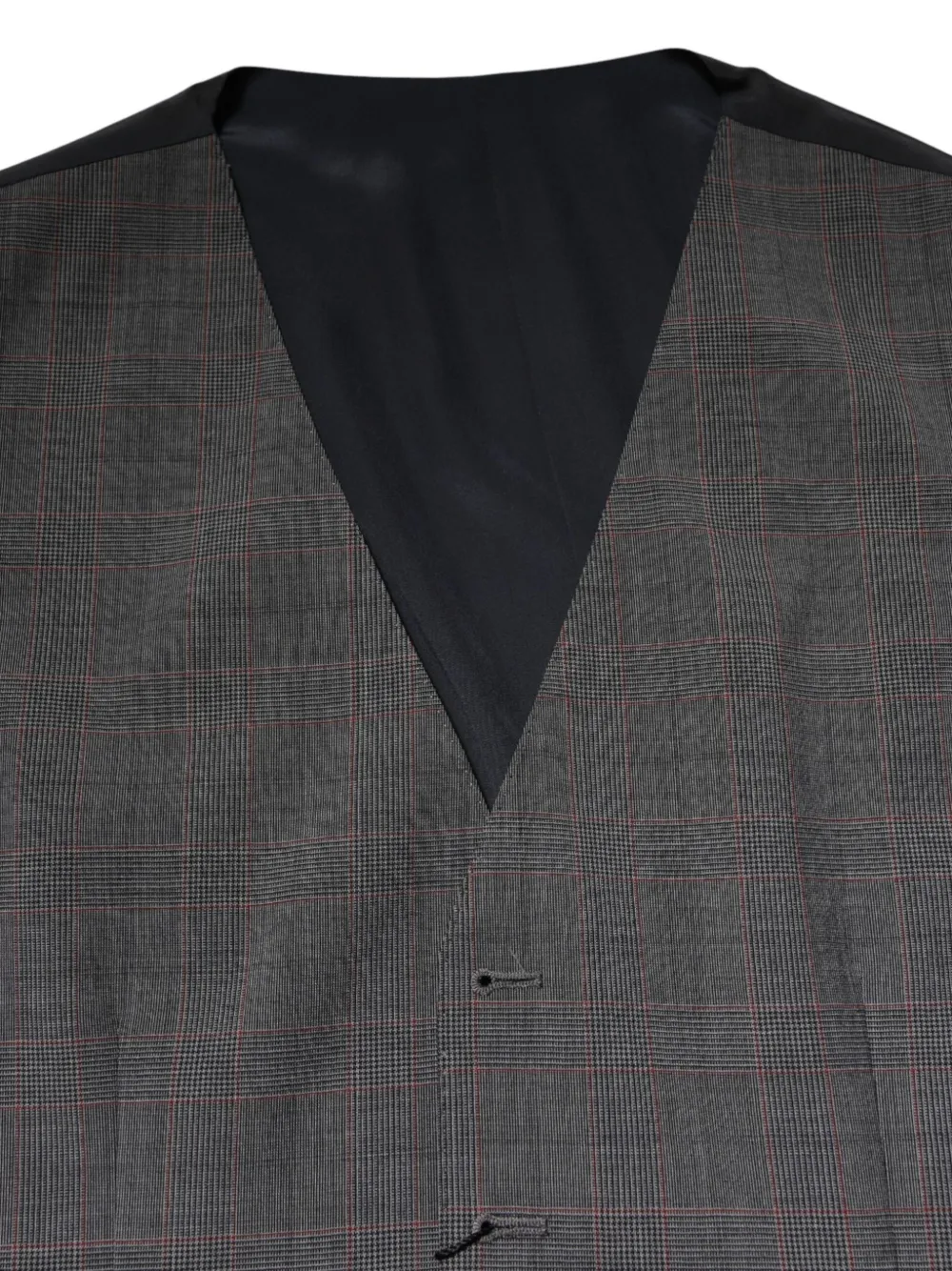 Dolce & Gabbana Geruit gilet met V-hals Grijs