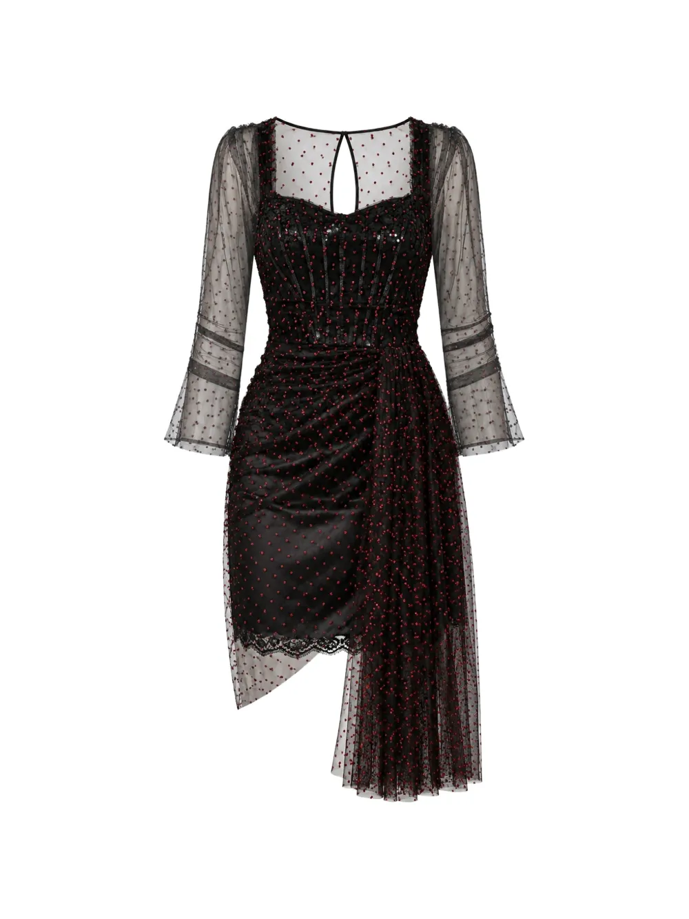 Dolce & Gabbana Abito corto a maniche lunghe - Nero
