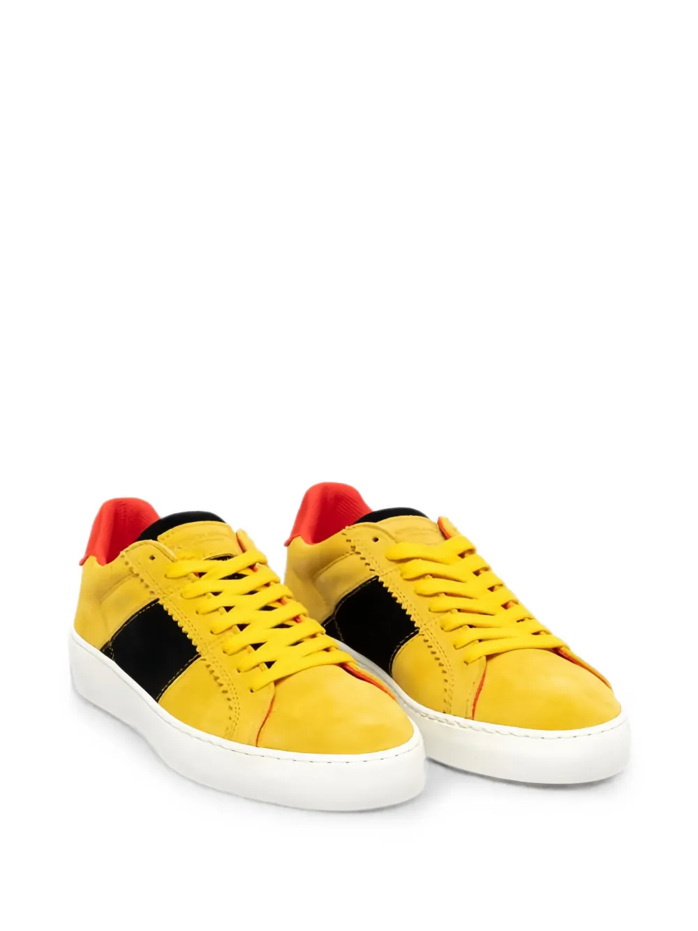 Scotch & Soda Suède sneakers met vlakken Geel