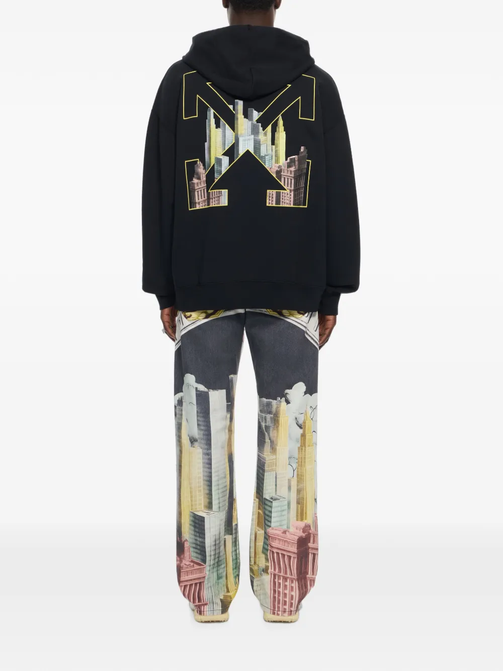 Off-White Palace Arrow hoodie met trekkoord en logo-print Zwart