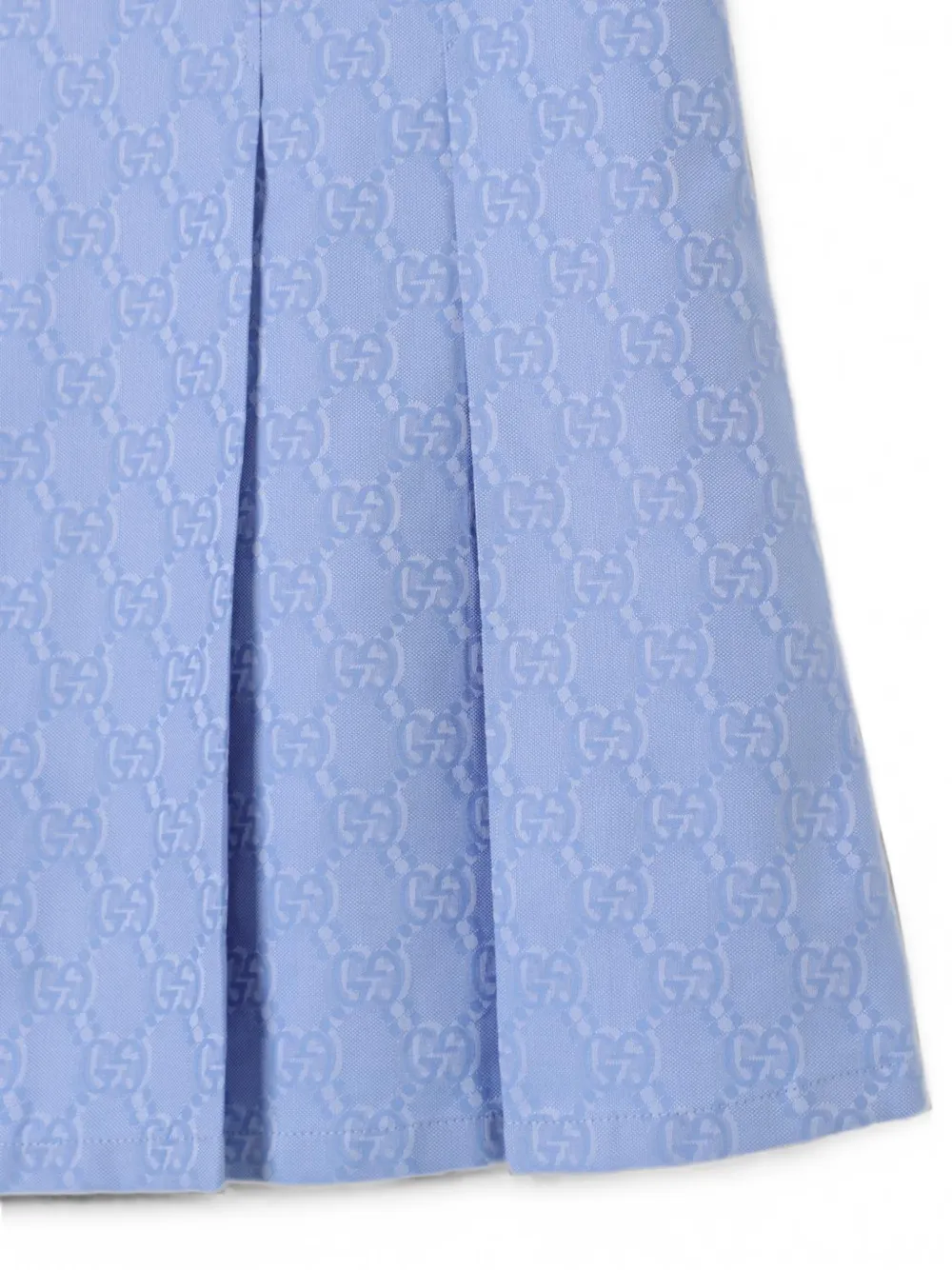 Gucci Kids GG jurk met plooien Blauw